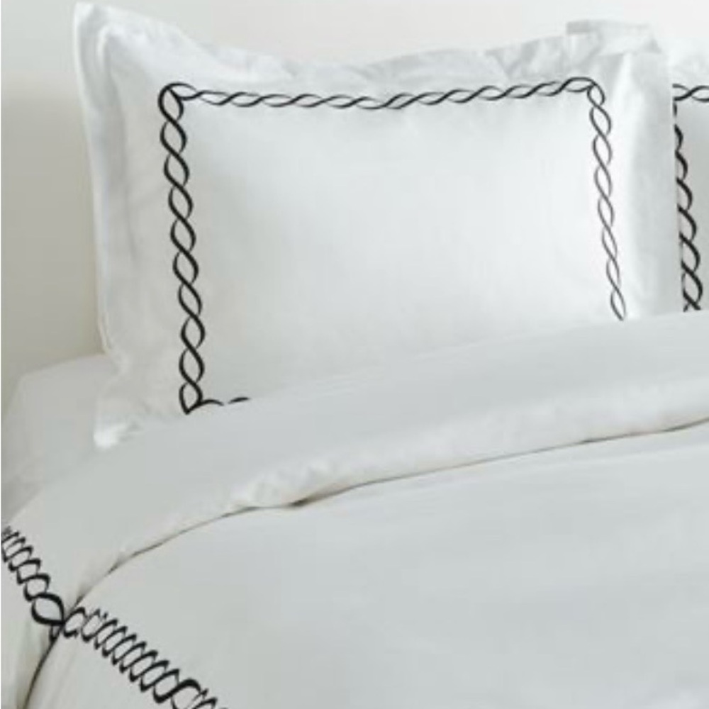 Home Sweet Home Collection 600 Thread Count Cotton Rope Embroidery Duvet Set - Picture 3 of 5